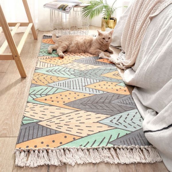 household carpet handmade tassel woven cotton linen carpet bed ins wind floor mat long home decoration mat
household carpet handmade tassel woven cotton linen carpet bed ins wind floor mat long home decoration mat