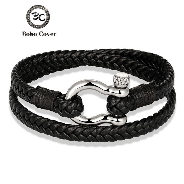 black weave genuine leather stainless steel men couple multilayer wrap bracelets women jewelry homme pulseras, Golden;silver
black weave genuine leather stainless steel men couple multilayer wrap bracelets women jewelry homme pulseras, Golden;silver