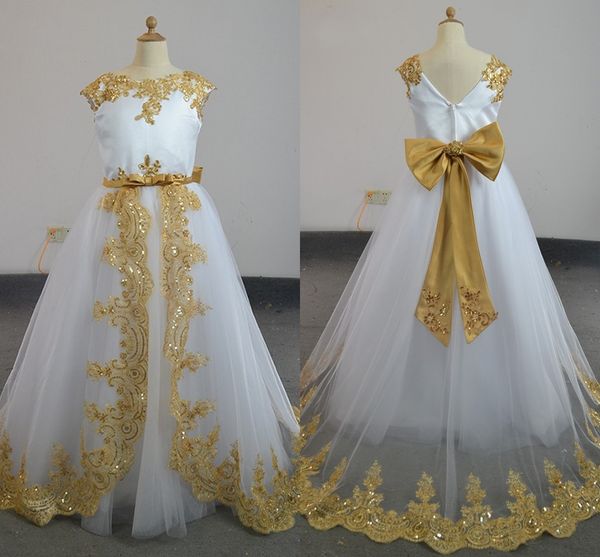 2020 gold sequins lace beads white flower girl dresses for wedding v back short sleeve beteau layers princess first communion dress pageant, White;blue
2020 gold sequins lace beads white flower girl dresses for wedding v back short sleeve beteau layers princess first communion dress pageant, White;blue