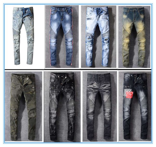Late t li ting kinny jean for men ripped hole jean motorcycle biker denim pant men brand fa hion de igner jean hip hop men pant, Blue
Late t li ting kinny jean for men ripped hole jean motorcycle biker denim pant men brand fa hion de igner jean hip hop men pant, Blue
