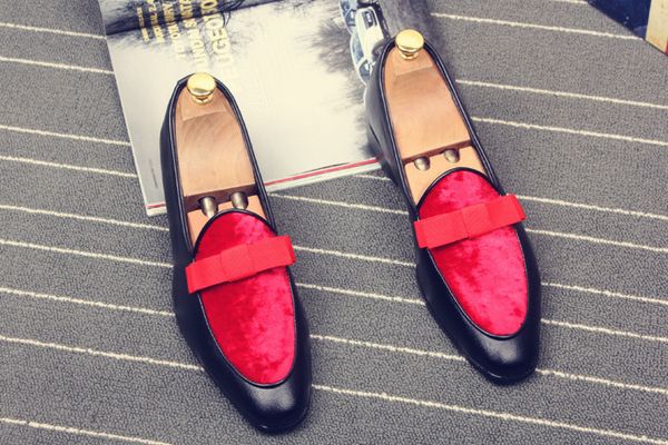 men's pointed flats bow knot red casual shoes no tie shoelaces loafers male nightclub slip on dress shoes autumn runway loafers, Black
men's pointed flats bow knot red casual shoes no tie shoelaces loafers male nightclub slip on dress shoes autumn runway loafers, Black