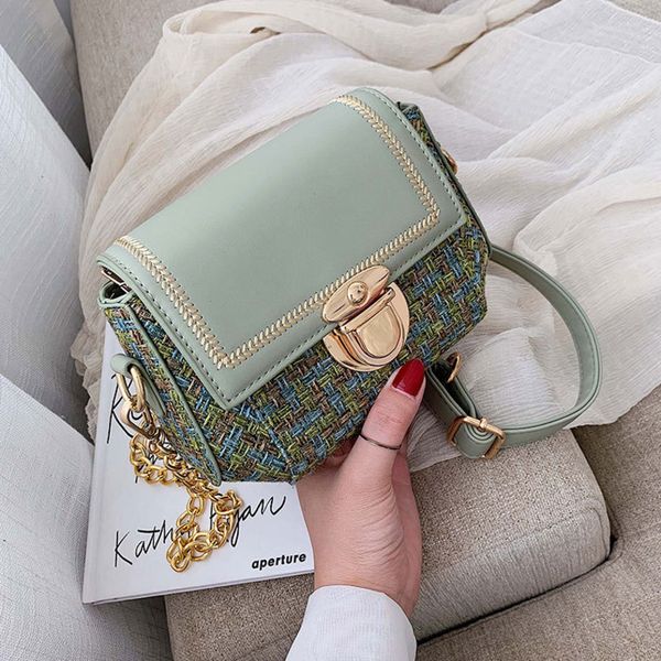 female shoulder crossbody chain bags for women 2020 pu leather linen plaid handbags sac a main ladies hand sling
female shoulder crossbody chain bags for women 2020 pu leather linen plaid handbags sac a main ladies hand sling