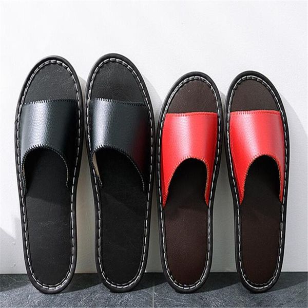 genuine cow leather slippers couple indoor non-slip men women home fashion casual single shoes pvc soft soles flip-flops y128, Black
genuine cow leather slippers couple indoor non-slip men women home fashion casual single shoes pvc soft soles flip-flops y128, Black