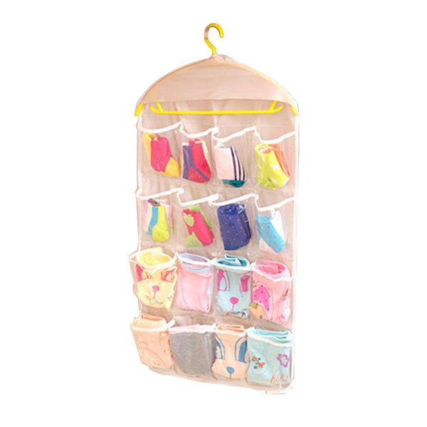 16 grid clothing socks underwear wall wardrobe hanging square door sorting storage hanging bag
16 grid clothing socks underwear wall wardrobe hanging square door sorting storage hanging bag