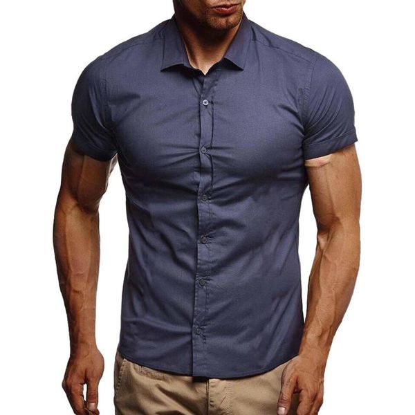 men shirt slim fit shirt short sleeve men fashions 2019 camisa masculina solid pure color shirts korean style man camisas, White;black
men shirt slim fit shirt short sleeve men fashions 2019 camisa masculina solid pure color shirts korean style man camisas, White;black
