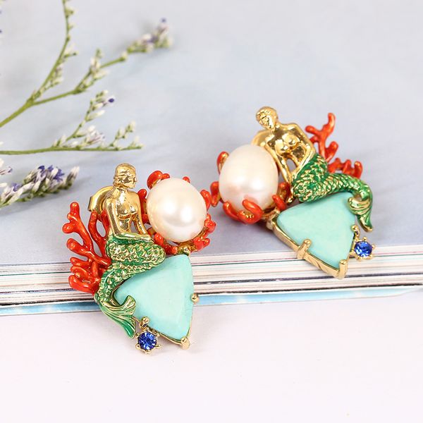 juicy grape 2019 enamel green triangle natural stone mermaid pearl earrings 925 sterling silver needle earrings jewelry women j190628, Golden;silver
juicy grape 2019 enamel green triangle natural stone mermaid pearl earrings 925 sterling silver needle earrings jewelry women j190628, Golden;silver