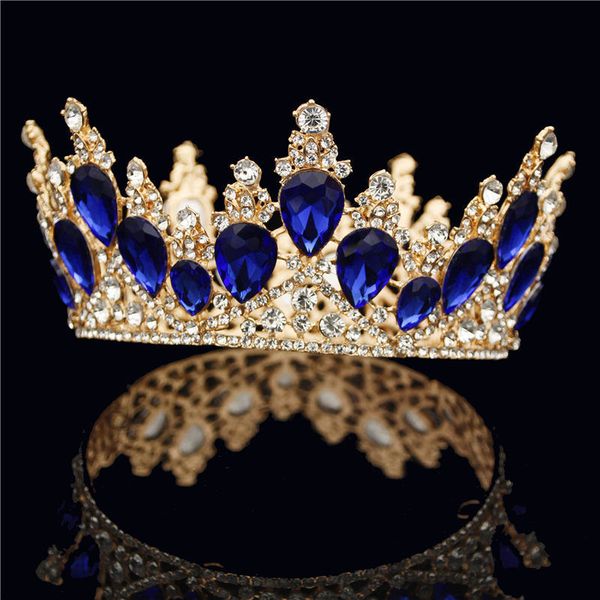 gorgeous drop crystal gold tiara crown for queen king round diadem bride headdress prom wedding hair jewelry head ornaments, Golden;white
gorgeous drop crystal gold tiara crown for queen king round diadem bride headdress prom wedding hair jewelry head ornaments, Golden;white