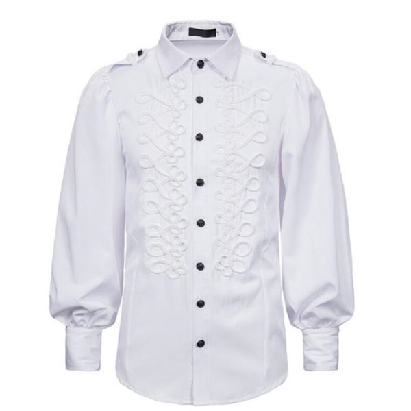 men's vintage retro gothic shirts style victorian renaissance blouse club party evening prom steampunk clothes, White;black
men's vintage retro gothic shirts style victorian renaissance blouse club party evening prom steampunk clothes, White;black