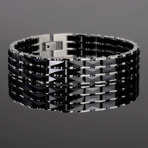 fashion couples' 316l titanium steel bracelets black chain links ceramic bracelets for man 19.5cm length woman 16.5cm length, Golden;silver
fashion couples' 316l titanium steel bracelets black chain links ceramic bracelets for man 19.5cm length woman 16.5cm length, Golden;silver