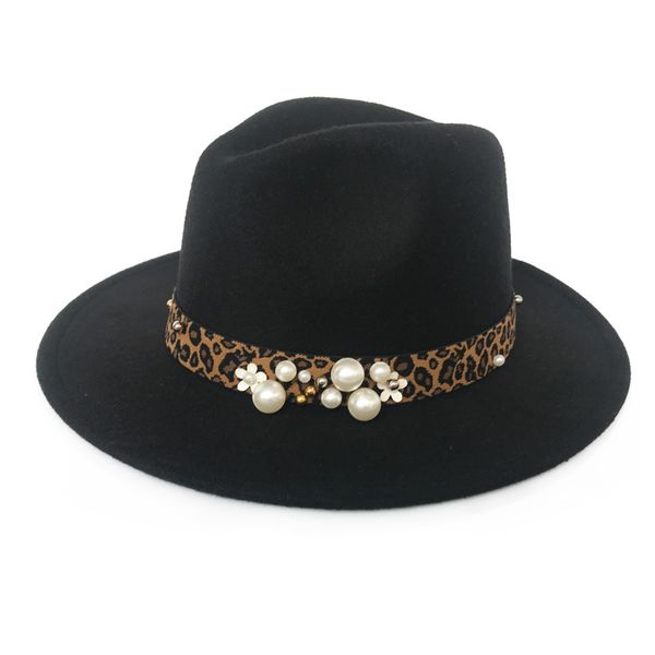 autumn and winter new ladies leopard pearl woolen hat fashion wild jazz hat handsome personality trend flat edge top
autumn and winter new ladies leopard pearl woolen hat fashion wild jazz hat handsome personality trend flat edge top
