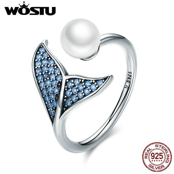 wostu 100% 925 sterling & pearl the tail of mermaid adjustable rings for women luxury s925 silver jewelry gift cqr286 c19041601, Slivery;golden
wostu 100% 925 sterling & pearl the tail of mermaid adjustable rings for women luxury s925 silver jewelry gift cqr286 c19041601, Slivery;golden