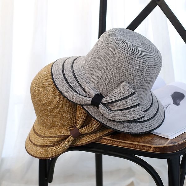 badamana special design summer beach vacation hat unique female half bow casual panama hat lady travel brand women straw, Blue;gray
badamana special design summer beach vacation hat unique female half bow casual panama hat lady travel brand women straw, Blue;gray