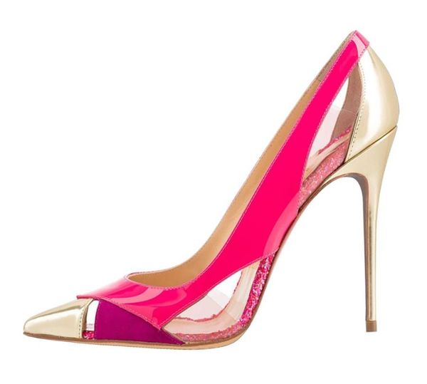 pink purple mixed leather high heel shoes pointed toe cut-out patchwork glitter women pumps 12cm celebrating wedding shoes, Black
pink purple mixed leather high heel shoes pointed toe cut-out patchwork glitter women pumps 12cm celebrating wedding shoes, Black