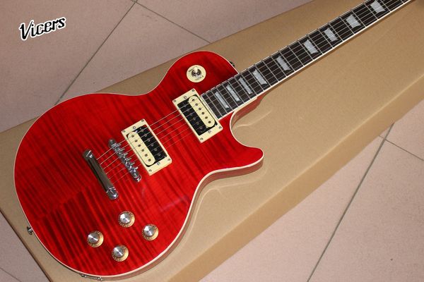 custom shop, standard custom electric guitar.red color tiger flame gitaar.rosewood fingerboard guitarra.real ps
custom shop, standard custom electric guitar.red color tiger flame gitaar.rosewood fingerboard guitarra.real ps