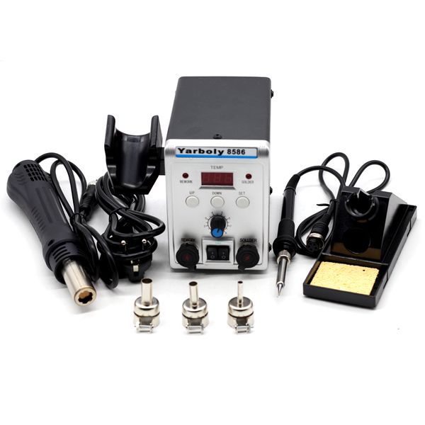 2 in 1 8586 smd soldering station digital display bga rework solder station air gun + electric soldering iron
2 in 1 8586 smd soldering station digital display bga rework solder station air gun + electric soldering iron