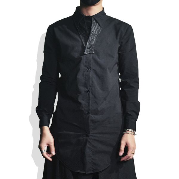 men slim long black shirt streetwear mens shirts casual slim fit men shirt long sleeve ropa de hombre 2020 black shirts, White;black
men slim long black shirt streetwear mens shirts casual slim fit men shirt long sleeve ropa de hombre 2020 black shirts, White;black