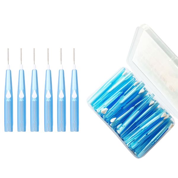 set of 60 interdental brushes brushes brushes in a storage box for interdental spaces
set of 60 interdental brushes brushes brushes in a storage box for interdental spaces