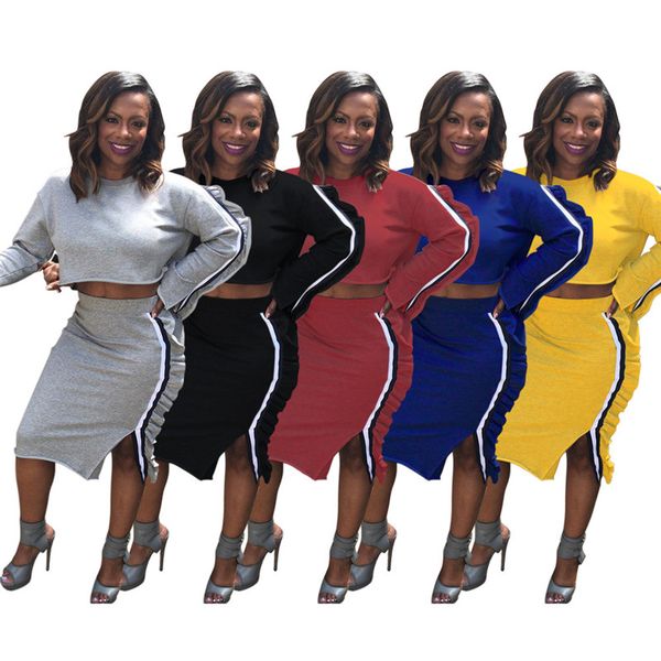 осень зима 2 из двух частей платье женщины с длинным рукавом с высокой талией клубное платье свободного покроя оборками с боковыми разрезами, White 
осень зима 2 из двух частей платье женщины с длинным рукавом с высокой талией клубное платье свободного покроя оборками с боковыми разрезами, White