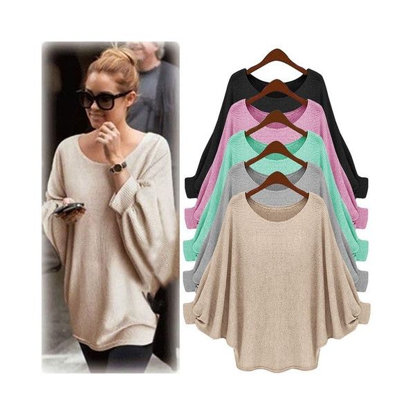 women's ladies knitting casual loose-fitting long-sleeved round neck knitwear solid colour bottoming shirts sweaters, White;black
women's ladies knitting casual loose-fitting long-sleeved round neck knitwear solid colour bottoming shirts sweaters, White;black