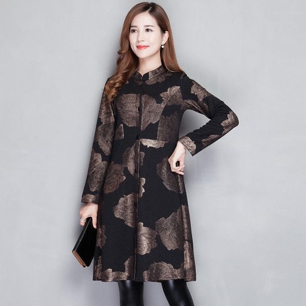 spring fall vintage woman clothes , womens fashion print floral long trench coat , women 4xl black with golden red flower coats, Tan;black
spring fall vintage woman clothes , womens fashion print floral long trench coat , women 4xl black with golden red flower coats, Tan;black