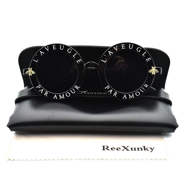 fashion round retro sunglasses women vintage glasses circle classic bee letter sun glasses men shades visor oculos ertms
fashion round retro sunglasses women vintage glasses circle classic bee letter sun glasses men shades visor oculos ertms