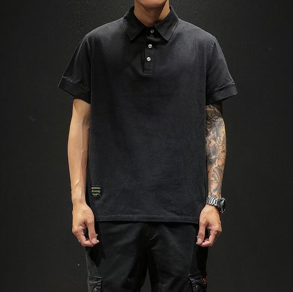 men's 2020 new summer fashion turn-down collar plain cotton embroidery short-sleeved t-shirt designer lapel polo t shirt male#26, White;black
men's 2020 new summer fashion turn-down collar plain cotton embroidery short-sleeved t-shirt designer lapel polo t shirt male#26, White;black