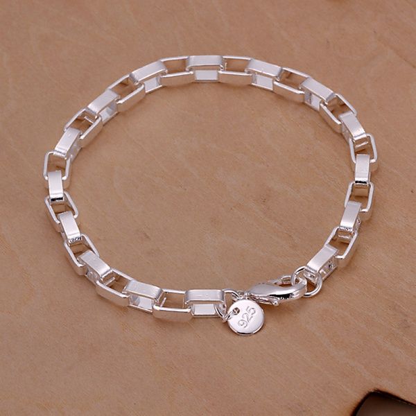 fashion style chain link women lady men silver plated jewelry chain bracelet party wholesale gift h203, Black
fashion style chain link women lady men silver plated jewelry chain bracelet party wholesale gift h203, Black