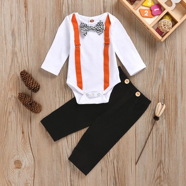 2pcs newborn kids girls boys bowknot romper jumpsuit+solid pants outfits set fashion long sleeve o-neck baby girls clothes, White
2pcs newborn kids girls boys bowknot romper jumpsuit+solid pants outfits set fashion long sleeve o-neck baby girls clothes, White