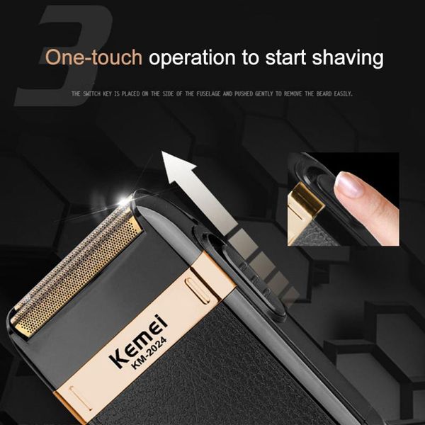 kemei km-2024 electric shaver for men twin blade waterproof reciprocating cordless razor usb maquininha de cortar cabelo shaving trimmer phd
kemei km-2024 electric shaver for men twin blade waterproof reciprocating cordless razor usb maquininha de cortar cabelo shaving trimmer phd