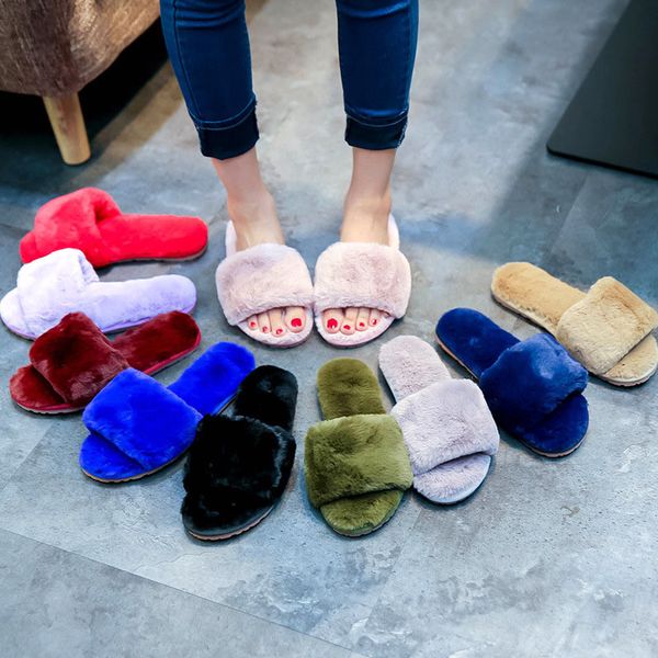 home women brand winter warm slippers fur slides solid slip on female indoor casual shoes 2019 new arrival y200424, Black
home women brand winter warm slippers fur slides solid slip on female indoor casual shoes 2019 new arrival y200424, Black