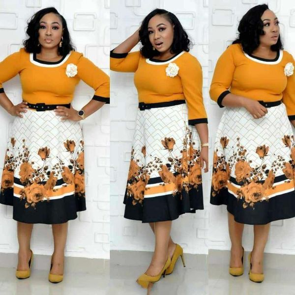 2019 new arrival elegent autumn african women printing plus size knee-length dress l-3xl, Red
2019 new arrival elegent autumn african women printing plus size knee-length dress l-3xl, Red