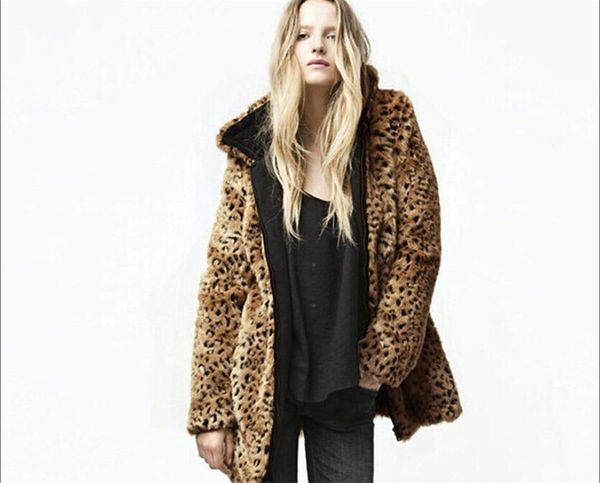 women's fur & faux leopard coat european and american long fashion personality 2021 winter warm jacket, Black
women's fur & faux leopard coat european and american long fashion personality 2021 winter warm jacket, Black