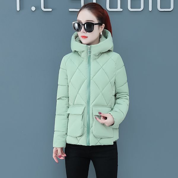 women solid hoodies bread down coat 2019 new korean winter fashion splice zipper pockets thickening slim short outwear, Black
women solid hoodies bread down coat 2019 new korean winter fashion splice zipper pockets thickening slim short outwear, Black