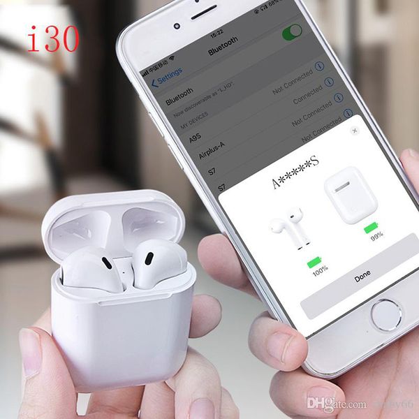 2019 New i30 tws Pop-up 1to1 size Mini Headphones Bluetooth ear buds 5.0 i30tws Earphone PK W1 chip i10 i20 i12 tws i13 i14 i7s i9 i11
2019 New i30 tws Pop-up 1to1 size Mini Headphones Bluetooth ear buds 5.0 i30tws Earphone PK W1 chip i10 i20 i12 tws i13 i14 i7s i9 i11