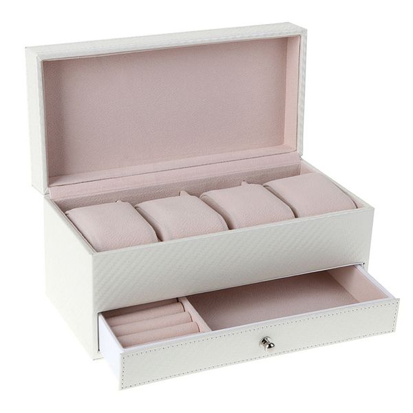 new-4 compartment watch storage box drawer jewelry storage display leather square jewelry box, white, Black;blue
new-4 compartment watch storage box drawer jewelry storage display leather square jewelry box, white, Black;blue