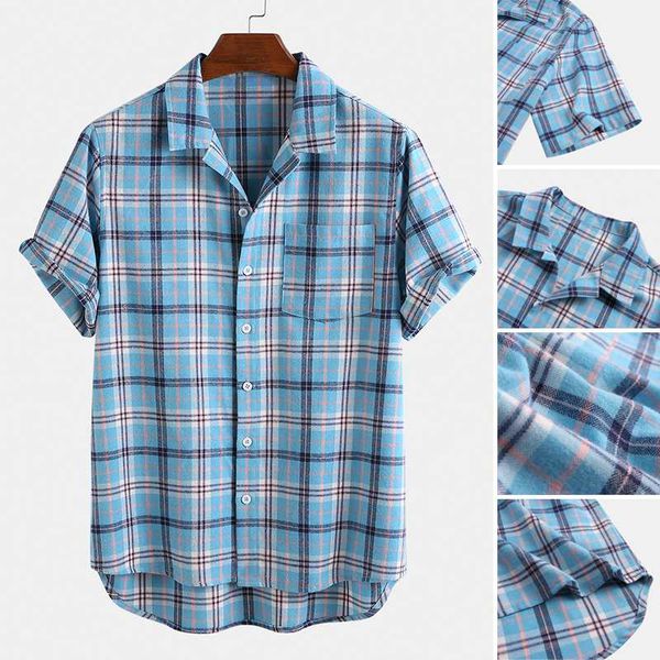 men's casual shirts mens plaid summer men hawaiian shirt short sleeve lapel cotton breathable vacation streetwear button hombre, White;black
men's casual shirts mens plaid summer men hawaiian shirt short sleeve lapel cotton breathable vacation streetwear button hombre, White;black