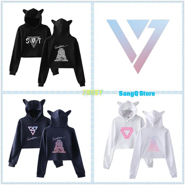 2019 new design kpop seventeen women fashion cute cat ears long sleeve cropped hoodie sweatshirt girls lovely crop, Black
2019 new design kpop seventeen women fashion cute cat ears long sleeve cropped hoodie sweatshirt girls lovely crop, Black