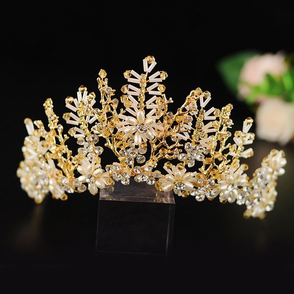 trixy h215 luxury wedding crown for bride tiara with rhinestone bridal hair accessories flourish wedding hair jewelry for women, Golden;white
trixy h215 luxury wedding crown for bride tiara with rhinestone bridal hair accessories flourish wedding hair jewelry for women, Golden;white