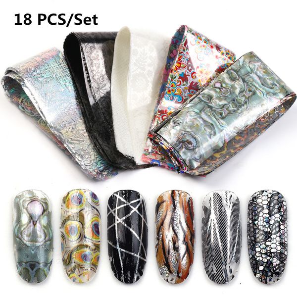 12 /18 pcs set 4*20cm holographic nail foil transfer decal mixed flowers for nails stickers rhinestones decorations wraps foils, Silver;gold
12 /18 pcs set 4*20cm holographic nail foil transfer decal mixed flowers for nails stickers rhinestones decorations wraps foils, Silver;gold