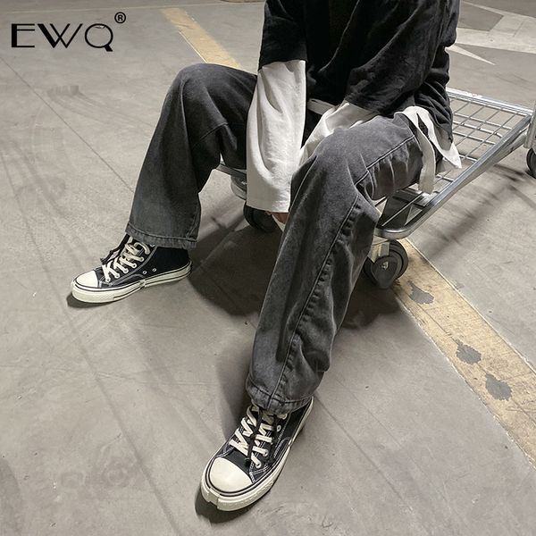 ewq / men's clothing high street loose oversize denim trousers loose wide leg pants hip-hop big isze jeans for male 2020 9y208, Blue
ewq / men's clothing high street loose oversize denim trousers loose wide leg pants hip-hop big isze jeans for male 2020 9y208, Blue