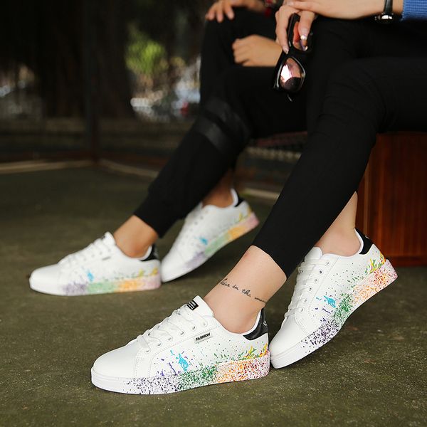 2019 new neutral size men and women fashion design casual flat shoes couple models, Black
2019 new neutral size men and women fashion design casual flat shoes couple models, Black