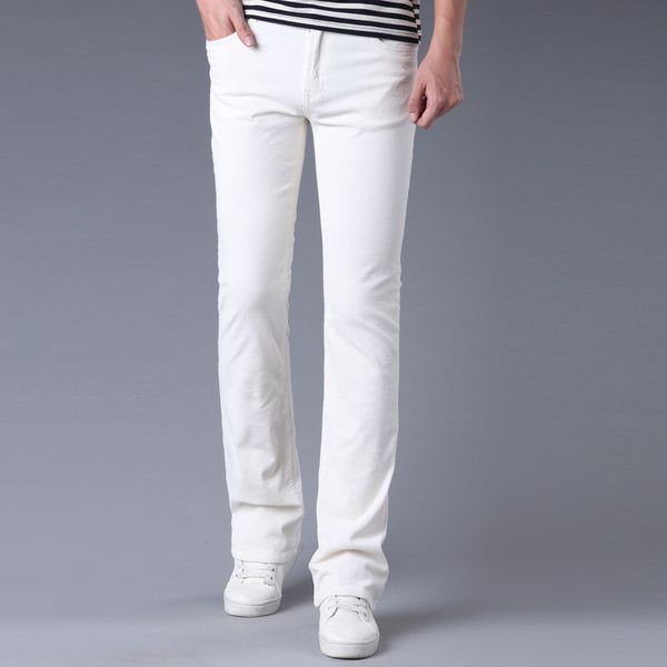 2019 spring and autumn modis new men's white corduroy casual pants micro flare pants men's casual flare size 27-35 36, Black 
2019 spring and autumn modis new men's white corduroy casual pants micro flare pants men's casual flare size 27-35 36, Black