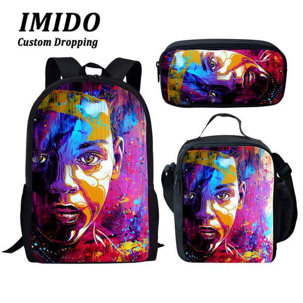 imido ladies backpack african american men printing school bags for kids black art boy schoolbag children 3pcs school bag set
imido ladies backpack african american men printing school bags for kids black art boy schoolbag children 3pcs school bag set