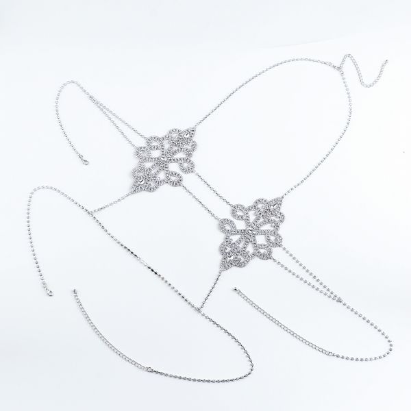 fashion- hollow flower bikini bra body chain women bling summer beach belly chain body jewelry choker necklace, Silver
fashion- hollow flower bikini bra body chain women bling summer beach belly chain body jewelry choker necklace, Silver