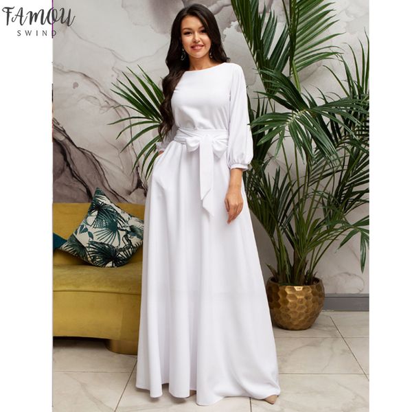 2020 vintage solid bow sashes maxi long dress ladies lantern sleeve o neck elegant party dress autumn winter women casual dress, Black;gray
2020 vintage solid bow sashes maxi long dress ladies lantern sleeve o neck elegant party dress autumn winter women casual dress, Black;gray