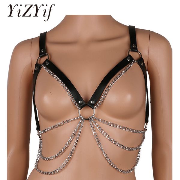 body chest harness belt punk waist belts pu leather adjustable body chest harness belt with metal o-rings & tassel chains, Black;white
body chest harness belt punk waist belts pu leather adjustable body chest harness belt with metal o-rings & tassel chains, Black;white