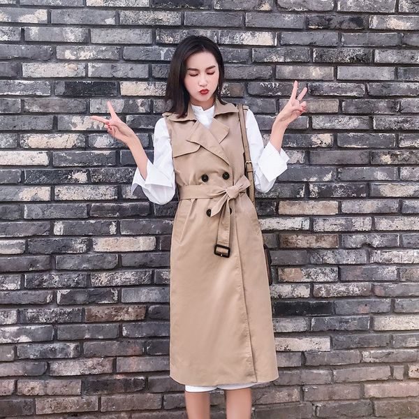 selling autumn women vest coat sashes women's casual coat waistcoat sleeveless solid color windbreaker jacket, Tan;black
selling autumn women vest coat sashes women's casual coat waistcoat sleeveless solid color windbreaker jacket, Tan;black