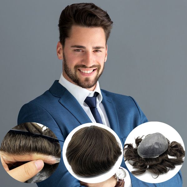 2020 new selling indian human remy hair invisible thin skin injected knot toupee in stock, Black
2020 new selling indian human remy hair invisible thin skin injected knot toupee in stock, Black