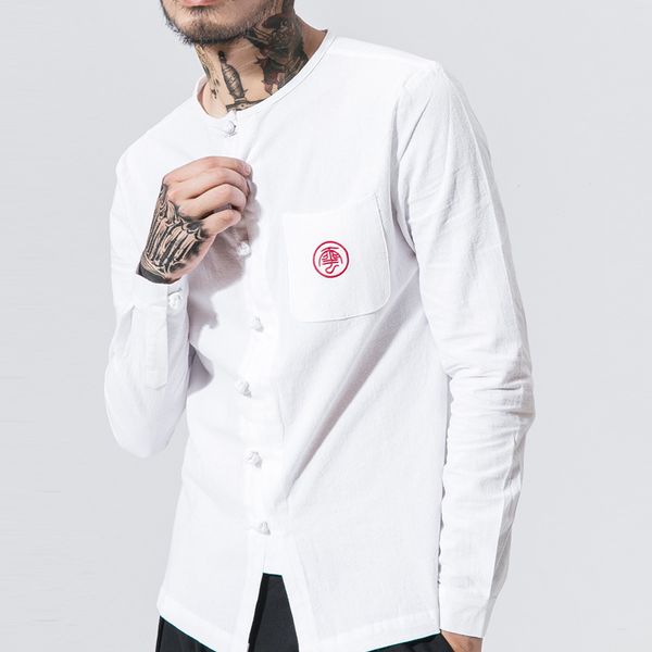 cotton linen embroidery shirts men long sleeve shirts zen buddhism chinese traditional clothes button male shirt y2115, White;black
cotton linen embroidery shirts men long sleeve shirts zen buddhism chinese traditional clothes button male shirt y2115, White;black