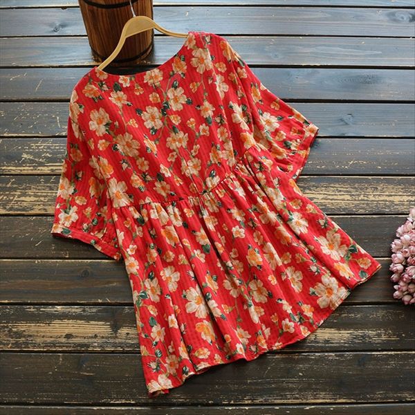 2019 cotton and linen flower printing loose short-sleeved t-shirt round collar 2019 cotton and linen flower printing loose short-sleeved, White
2019 cotton and linen flower printing loose short-sleeved t-shirt round collar 2019 cotton and linen flower printing loose short-sleeved, White